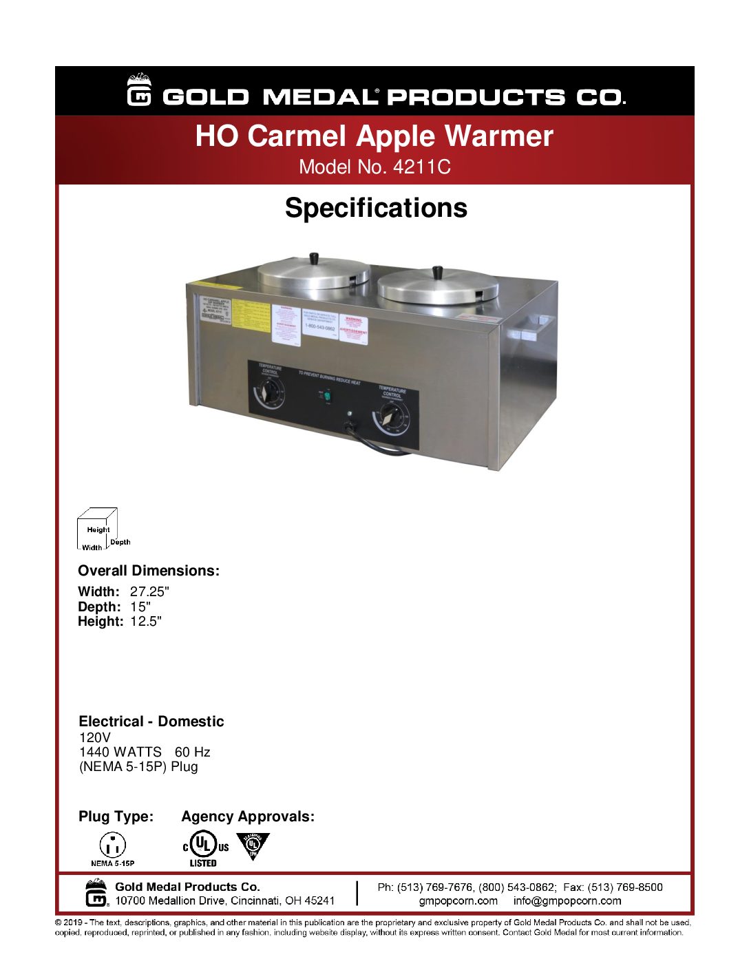 #4211 Twin Caramel Apple Dip Warmer