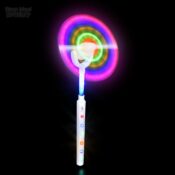 15" Windmill Spinner Light Up Wand White (dozen)