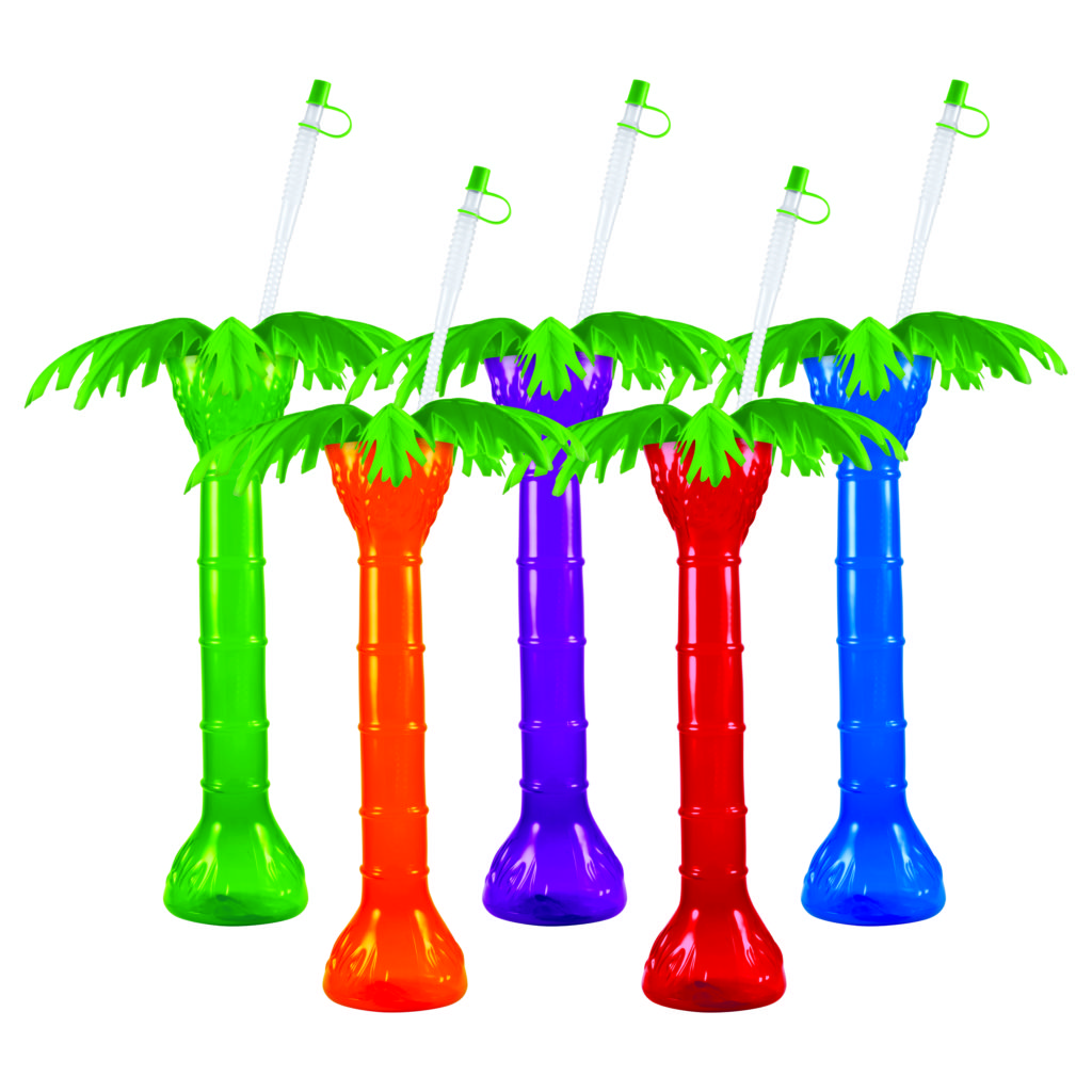24oz Palm Tree Cups (35/cs) 8011696 Action Enterprises Wholesale