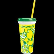 32 oz Lemonade Souvenir Cup w/lid and straw(200/cs) 8022590
