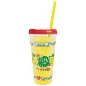 32oz We Squeeze Clear Souvenir Cup lid/strw (200/cs) BC-8022596