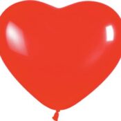 6" Heart Shape Latex Balloon Red (100pcs/bg) Sempertex