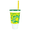 44oz Lemonade Cup w lid/straw (210/cs) BC-8021715 - Image 2
