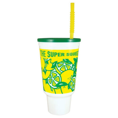44oz Lemonade Cup w lid/straw (210/cs) BC-8021715