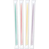 8.5" Smoothie Boba Straw Wrapped  40packs of 50 2000/cs BC-1249011