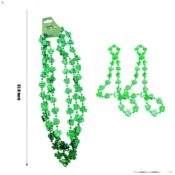 Beads 33" Green Shamrock Irish/Mugs Around (dozen)