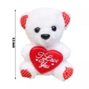 Love Bear 6" white plush (dozen)