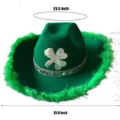 Cowboy Hat Green Fur (dozen)
