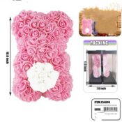 Pink Roses Bear 10" in box (each)