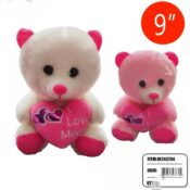 I Love Mom Plush 9" Pink/White (dozen)