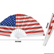 Folding Fan Jumbo Large USA Style 24" open (dozen)