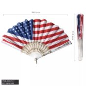 Folding Fan USA Flag Style 16.5"x11" (dozen)
