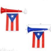 Horn Blaster 11" with Puerto Rico Flag  (dozen)